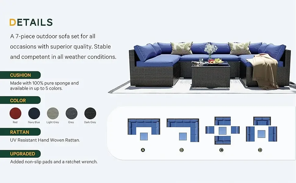 Up to five colors to choose from to enrich your outdoor life