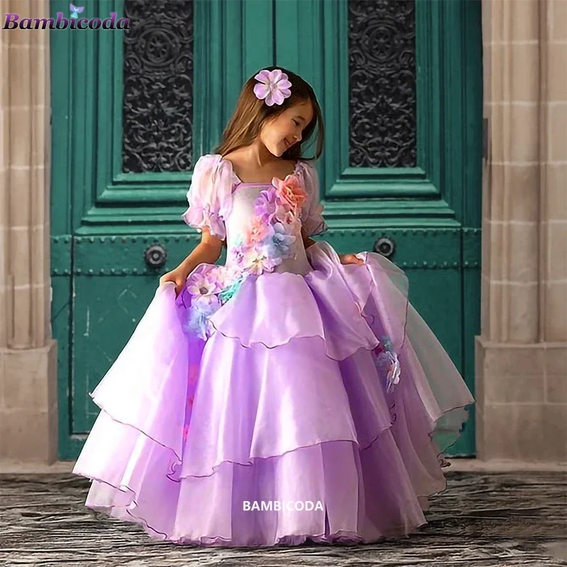 

Encanto Isabella Dress Princess Girls Cosplay Isabela Costumes Girl Birthday Christmas Carnival Party Charm Halloween Vestidos