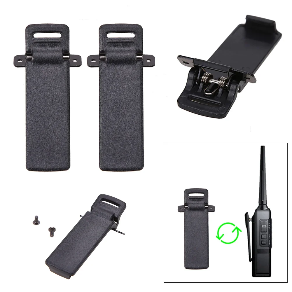 2Pcs Walkie Talkie Spare Back Belt Clip for 2-way Radio UV5R
