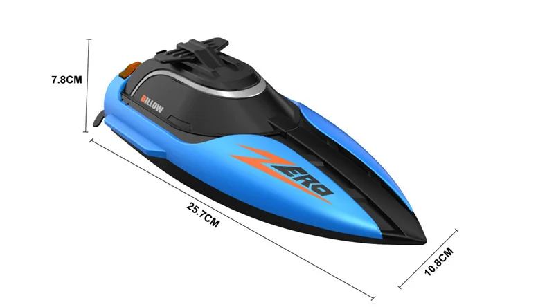 고속 스피드보트 RC 보트, LED 조명, 자체 라이팅, 리모컨 선박 수냉 시스템, 800mAh 충전식 배터리, 25 Km/h