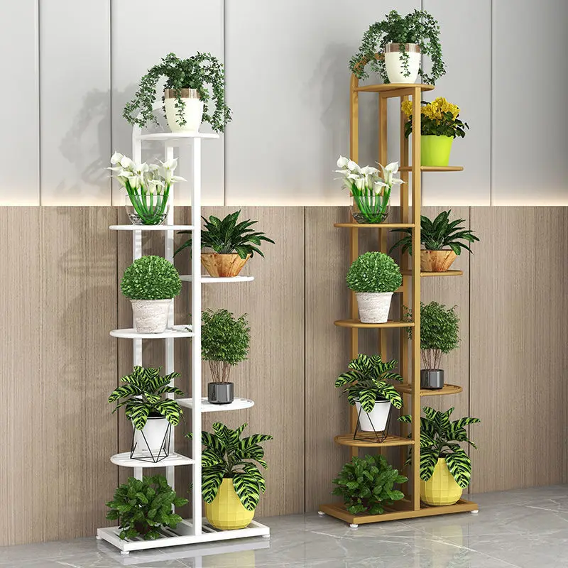 Luxury Multi-Layer Iron Plant Stand for Indoor Living Room Balcony Succulents Hanging Orchids Flower Stand Pots Holder