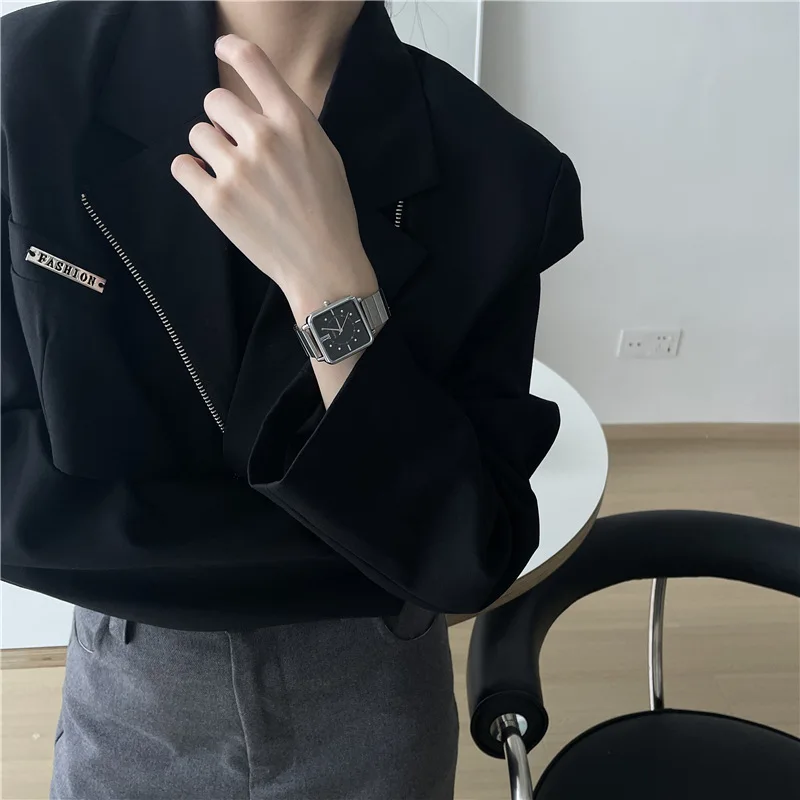 Women's Quartz Wristwatch Simple Lady Elegant Watches Stainless Steel Women Hand Watch Silver Free Shipping 2023 New Trend