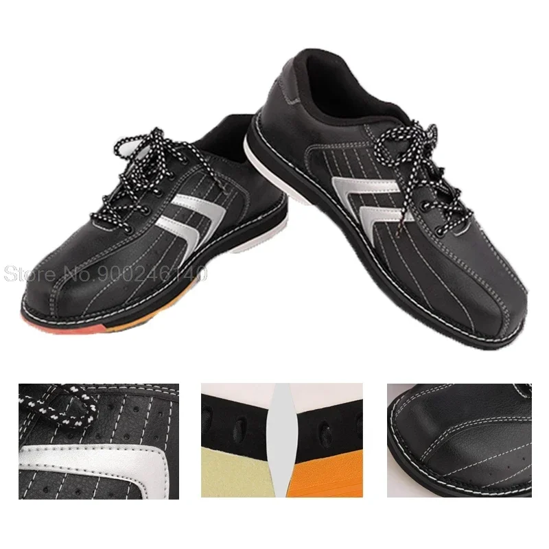Unisex Bowling Shoes For Men Beginners Indoor Male Sports Shoes Right Hand Skidproof Bowling Sneakers Training Trainers 38-47