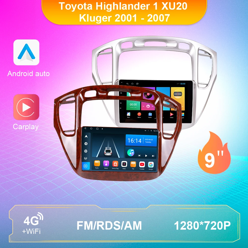 

Автомагнитола 2DIN мультимедиа для Toyota Highlander 1 XU20 Kluger 2001 - 2007 стерео Android Авто DSP RDS навигация Carplay плеер