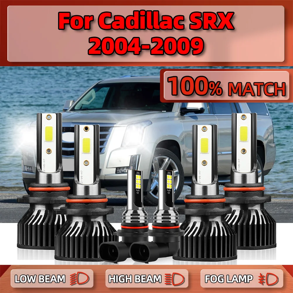 

60000LM Canbus LED Headlight 360W Turbo Lamp 6000K CSP Chip Car Fog Light 12V For Cadillac SRX 2004 2005 2006 2007 2008 2009