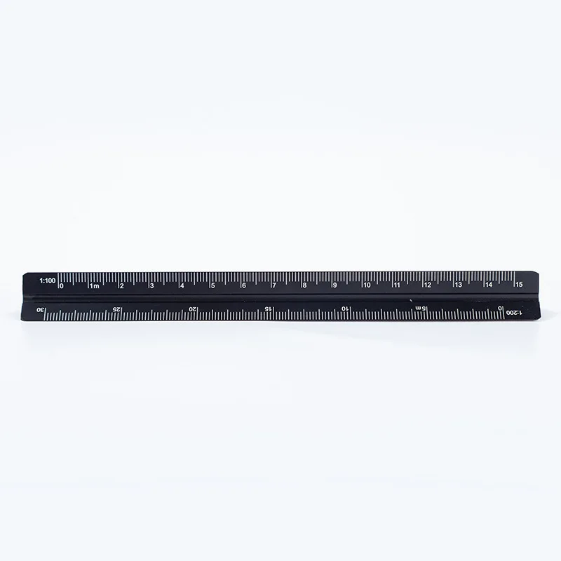 15cm 알루미늄 삼각 눈금자 - 학생 건축 측정 도구 (드로잉 및 엔지니어링용)