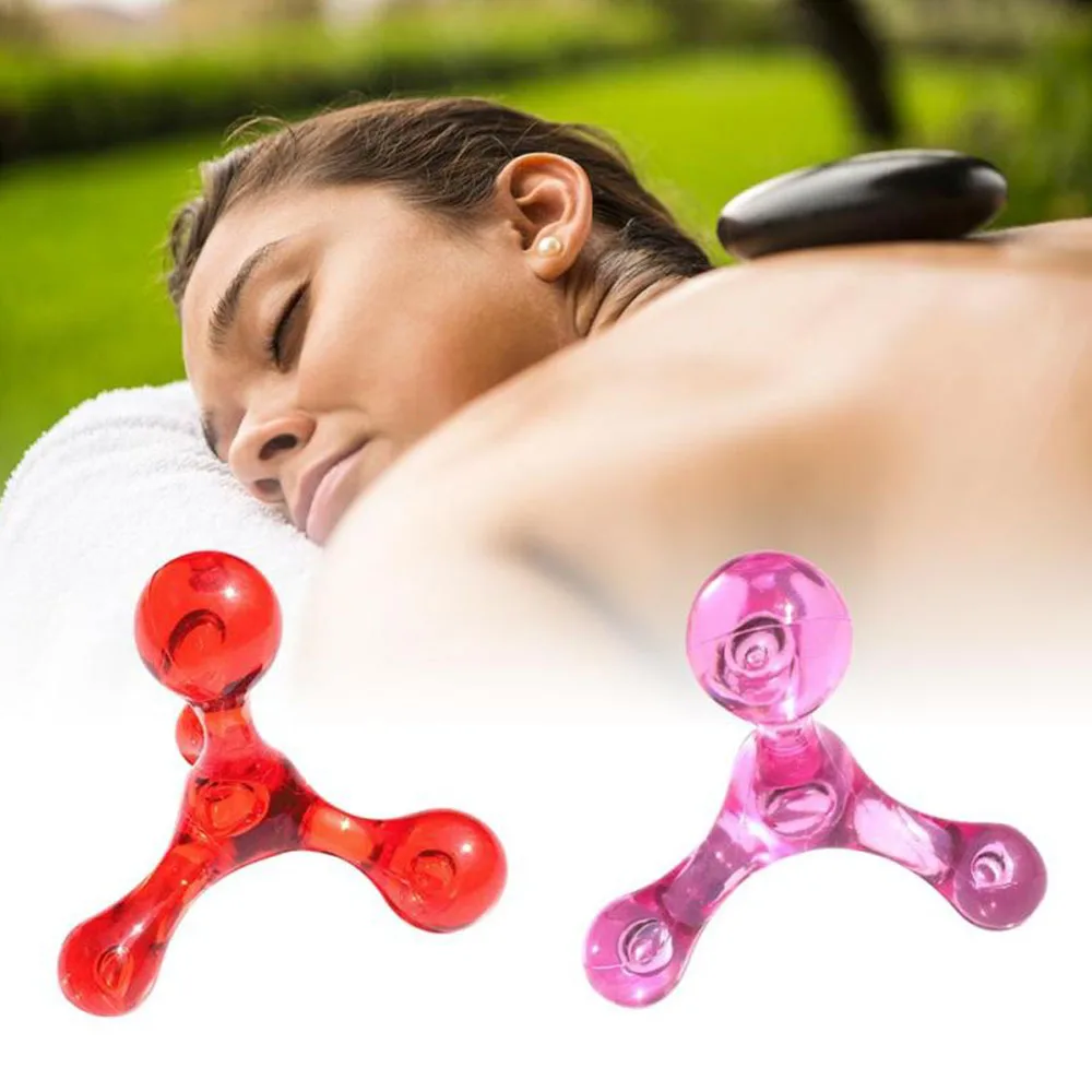 Handheld Arch Body Massager Four Ball Back Mini Massage Stick Relax Acupressure Tool