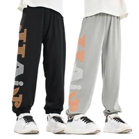 1/3 Pack Summer Boys Fashion Sports 9 Pants Loose Joker Letter Printing Outdoor Pants Comfortable Anti-mosquito Pants Sunproof P