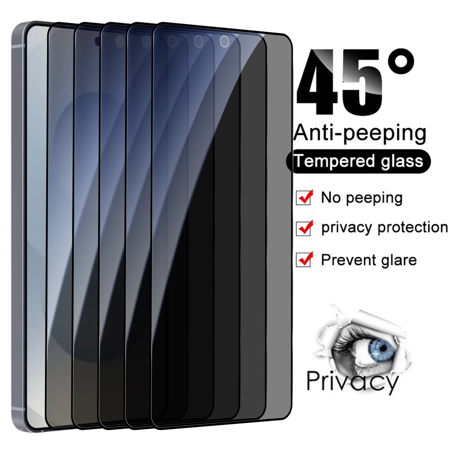 Anti-Spy Tempered Glass Privacy Screen Protectors