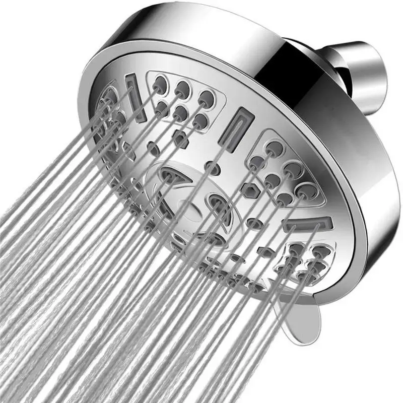 

9 functions Showerheads High Pressure Fixed | 4 Inch Bathroom Head Adjustable Fittings Luxurious Experience Even Under Low Water