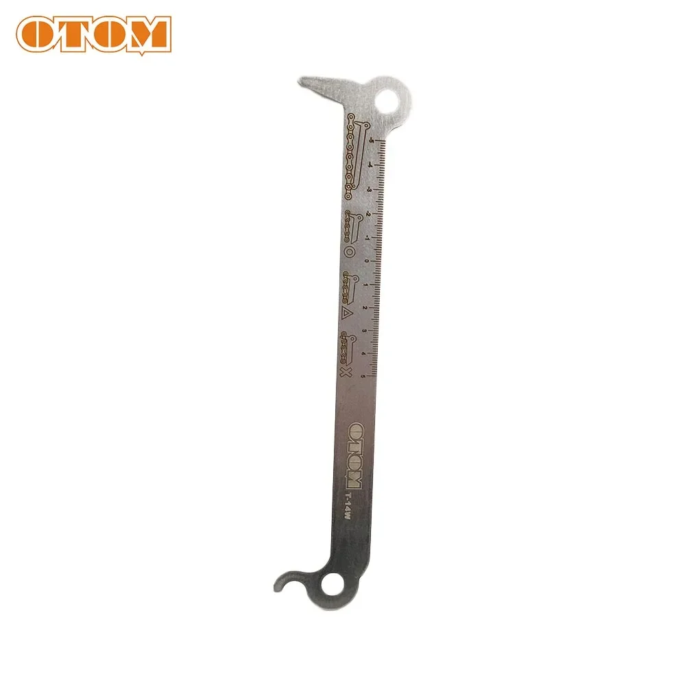 Motorcycle Chain Tool OTOM Motocross Chain Checker Stainless Steel Gauge Suitable For Measurement 520 525 530 Bike Motorcycle Universal Repair Tools