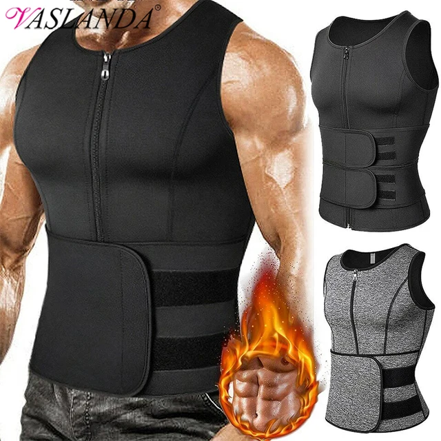 Men Shapewear Waist Trainer Sauna Suit Sweat Vest Slimming Underwear Weight Loss Shirt Fat Burner Workout Tank Tops Body Shaper