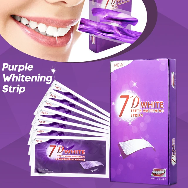 Bande de blanchiment des dents violettes, bande de blanchiment des dents non sensible, correcteur de couleur, bande de nettoyage des dents instantanée, plus blanche des dents à la maison 1