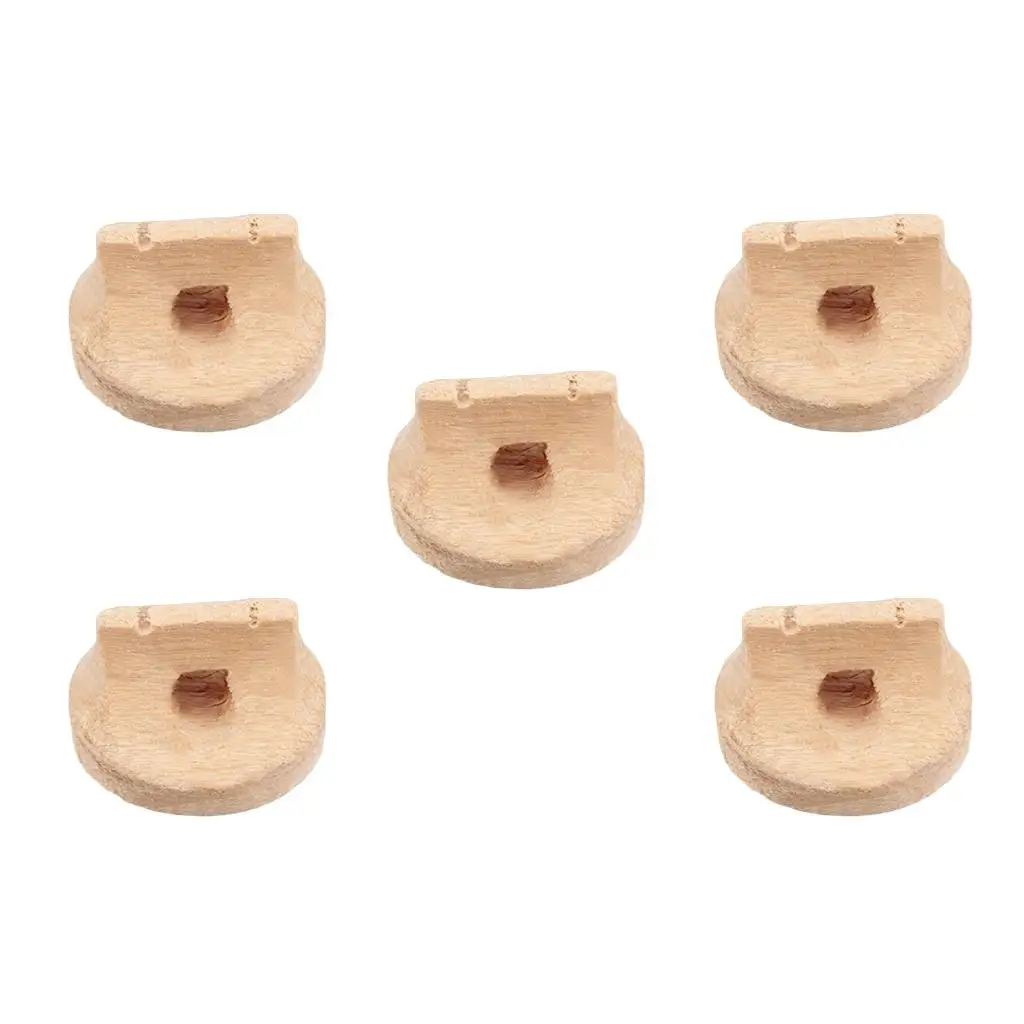 5pcs Solid Maple Wooden Erhu Bridge 14x14x9mm for Erhu Replacement Accessory