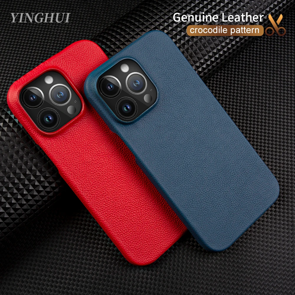 Genuine Leather Case for Apple iPhone 14 13 12 11 Pro Max Plus XS XR 7