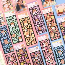 

Korean Cute Bear Laser Stickers Scrapbooking Decorative DIY Idol Diary Album School Art Material Stationery Stickers Gift