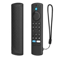 Shookproof Remote Control Case Durable with Lanyard Waterproof Case Dirt-resistant Silicone for Alexa Voice Fire TV Stick 4K 2nd 1