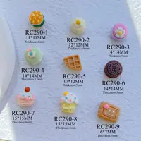 10pcs Nail Art Big Resin Cake Hamburger Biscuit Cupcake Cookie Shapes Nail Resin Decoration Resin Deco for DIY Mini House RC290 1
