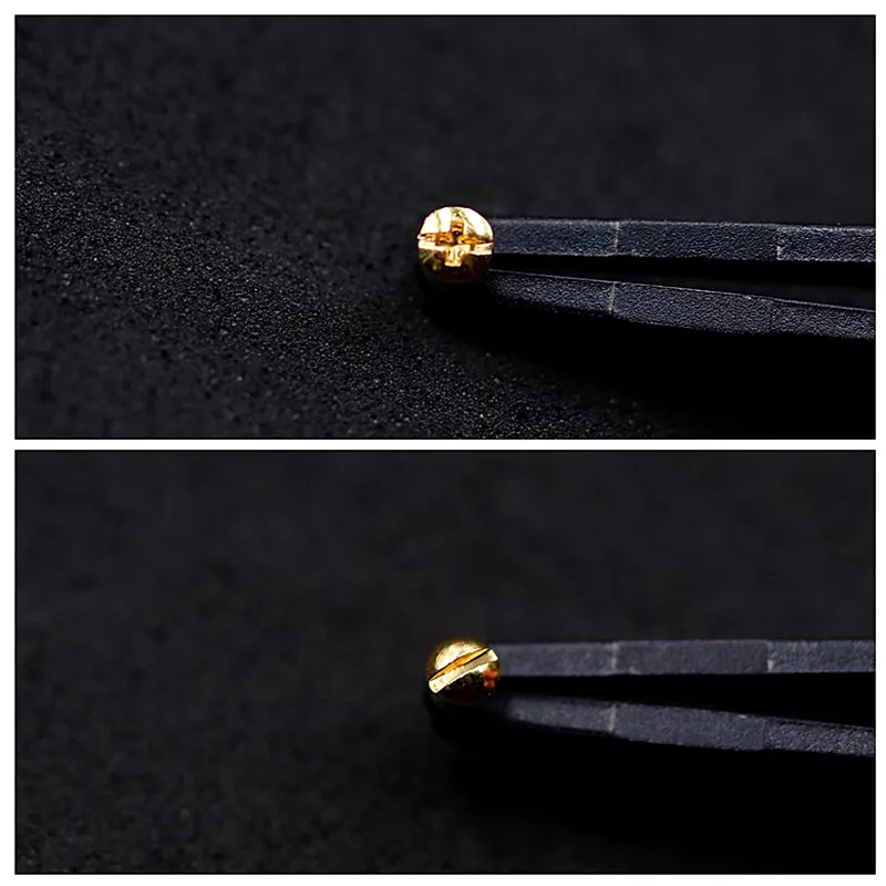Eyeglasses Sunglasses Watch Repair Kit with Screws Tweezers Screwdriver Gold/Black Stainless Steel Screws 3