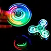 Crystal Luminous LED Light Fidget Spinner Hand Top Spinners Glow in Dark EDC Stress Relief Toys Kinetic Gyroscope for Children 1
