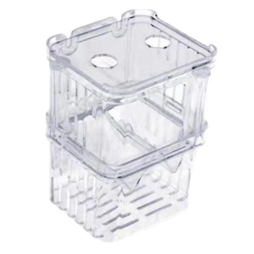 Fish Breeding Box Acrylic Aquarium Breeder Box Double-layer Self Floating Isolation Incubator for Baby Fishes Shrimp Q9N3