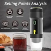 Portable Fully Automatic Espresso Capsule Coffee Machine For Large and Small Capsules Of Coffee Powder Electric Coffee Machine 6