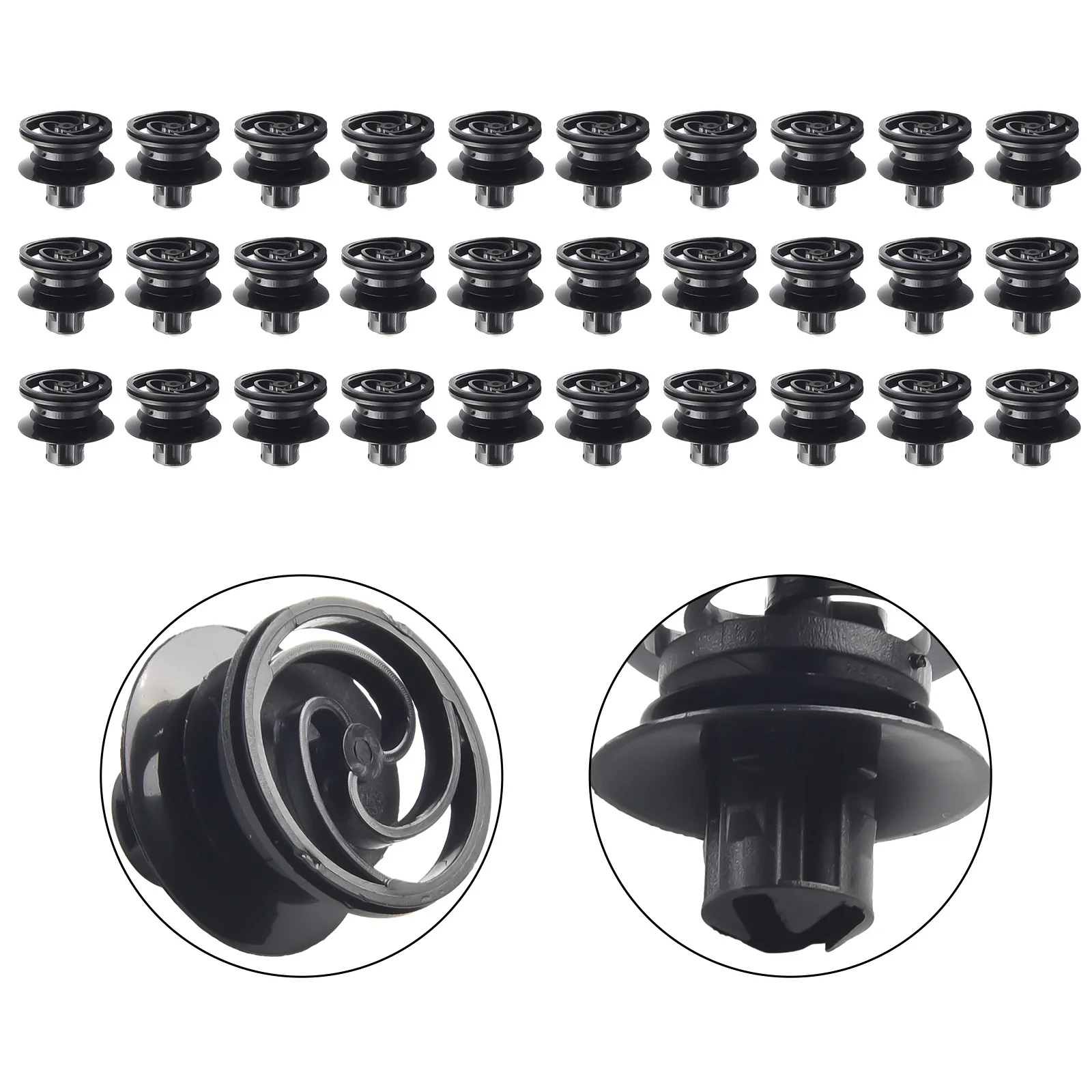 

30Pcs Nylon Black Car Door Trim Panel Retainer-Clips Rivet For Golf For Passat B5 3B0868243 For 337/20AE For Golf IV