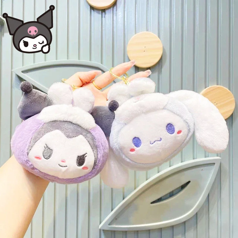 

Sanrios Cinnamoroll Kuromi Mymelody аниме плюшевый Кошелек для монет kawaii искусственная сумка для хранения подвеска подарки