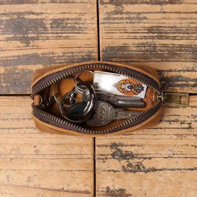 Vintage Genuine Leather Coin Purse and Card Holder Wallet