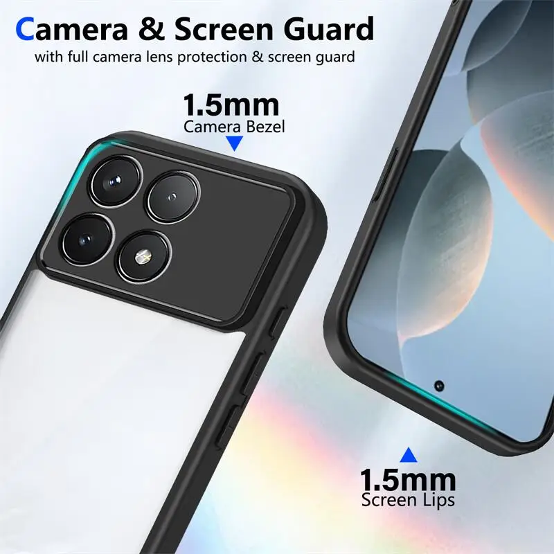 Colorful Luxury Transparent Acrylic Shockproof Ultra-Thin Phone Cover