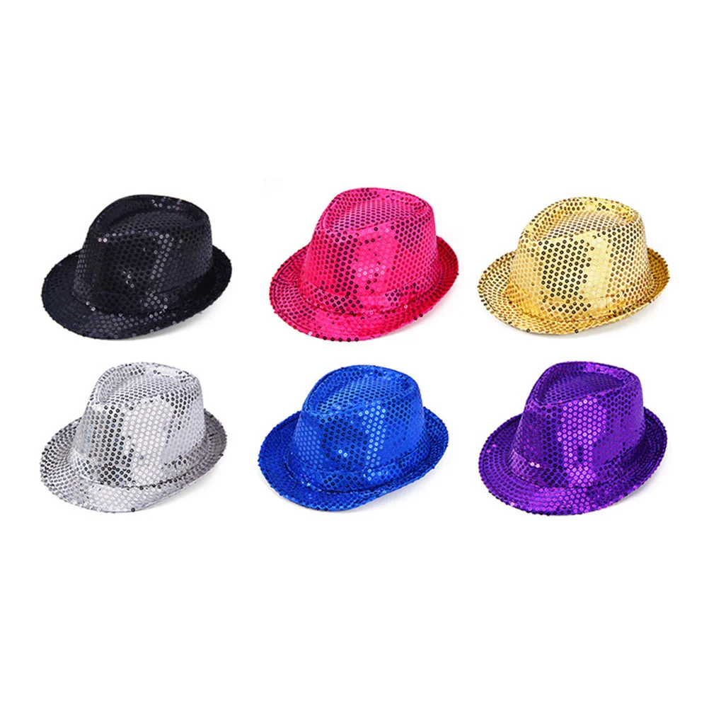 2 Pcs Felt Hats for Women Jazz Costume Adults Party Clothing Sequins Dress up and football uniform customization sportswear custom diy logo printing football training clothing adults and kid soccer clothes