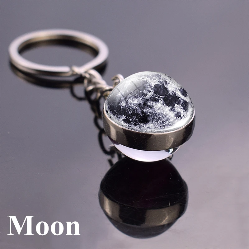 Astronaut keychain Outer Space Starry Galaxy keychain Solar System Planet  Universe Glass Keychain UFO Key Ring Spaceman Keychain - AliExpress