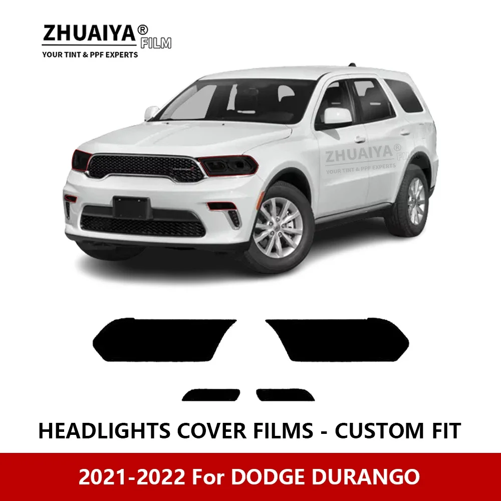 

For DODGE DURANGO 2021-2022 Car Exterior Headlight Anti-scratch PPF precut Protective film Repair film Car stickers Accessories