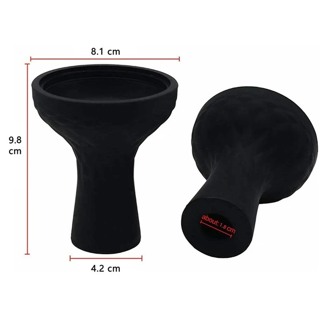 Black Flower Silicone Shisha Hookah Bowl Silicon Glass Head Holder Smoke  Accessories