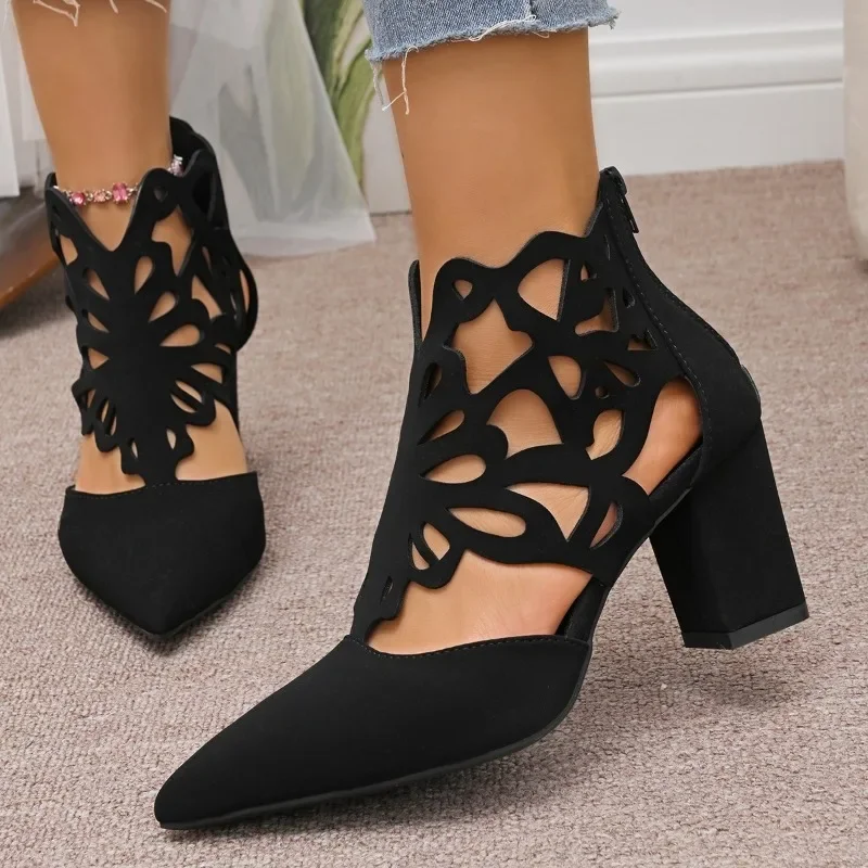 Ladies Shoes 2025 High Quality Ankle Women's Boots Fashion Hollow Out Modern Boots Women New Plus Size Best Seller Sandal Boots