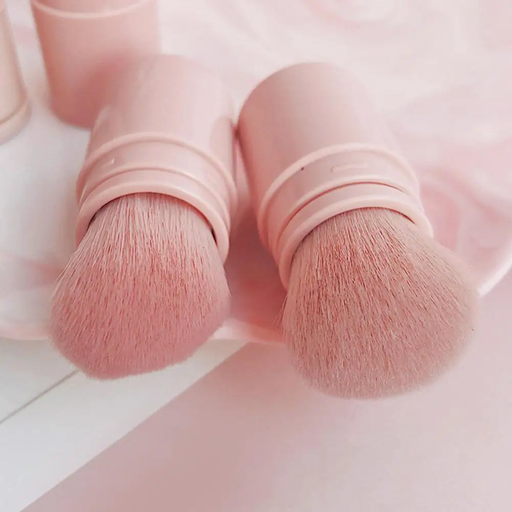 

1pcs Portable Retractable Makeup Brush Loose Powder Brush Soft Hair Blush Cover Telescopic Tool Makeup Fiber With B9Z0