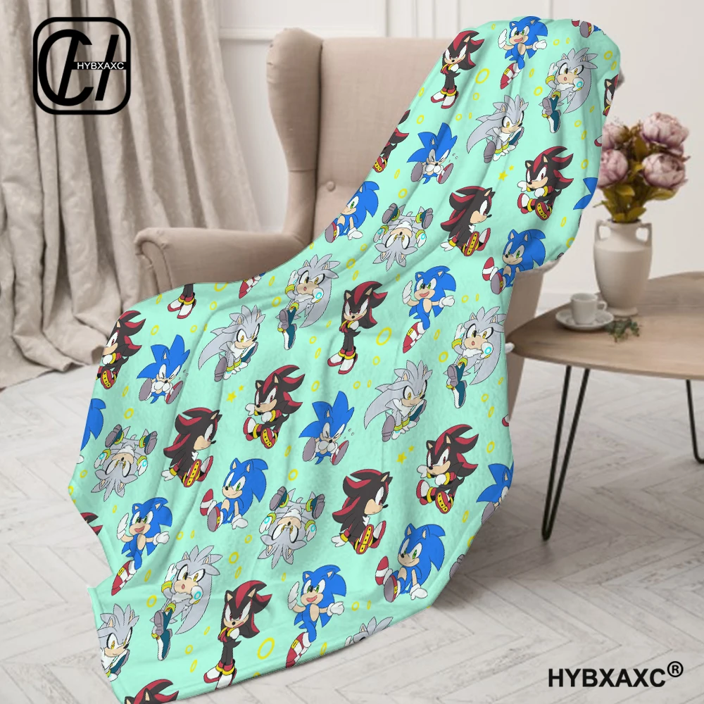 Luxury Blankets Sofa Decoration Sonics Designer Throw Blanket for Sofa Bed Blankets & Throws Thin Wadding Blanket King Size Nap 2