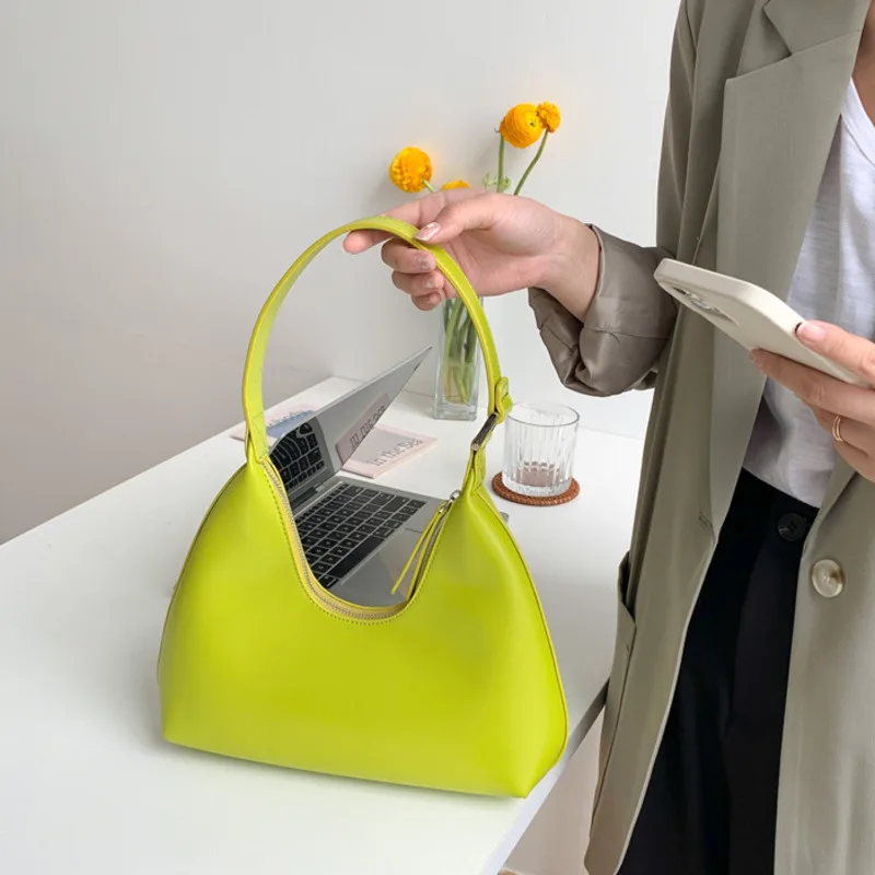 

2022 Brand Designer Zipper Small Handbags and Purses Lady Fashion Shoulder Underarm Bag PU Leather Casual Hobos Travel Totes