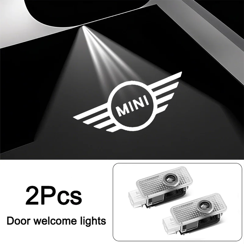 2 Stück Mini-Emblem Autotür-Willkommenslicht Zubehör für MINI Cooper S Works JCW R55 R56 R50 R53 R60 R61 F54 F55 F56 F57 F60 R57 – Detail 7