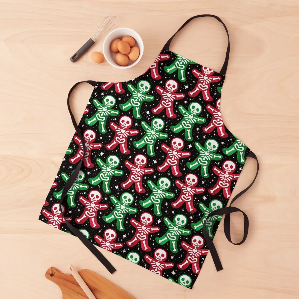 

Gingerdead Creepmas Skeletons Apron Women Kitchen Kitchen Front Kitchens Woman Women's Dresses Apron