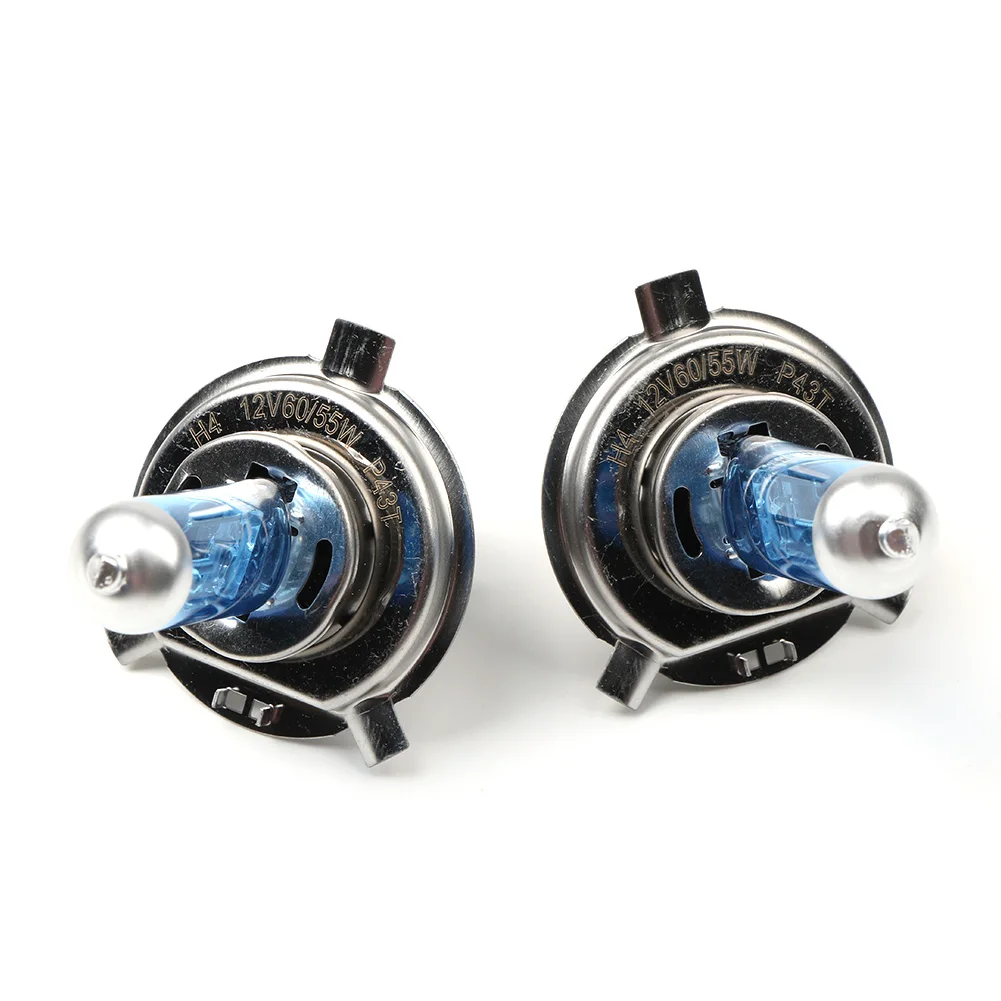 2PCS Super White H4 55W DC12V Bi-Xenon HID High Low Beam Headlight Bulb 6000K Light Lamps Su Car Parts 2