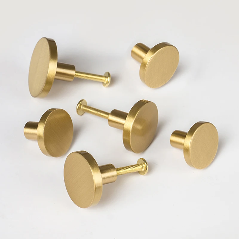 

5pcs Round Brass Dresser Knobs Drawer Pulls Handles Cabinet Door Knob Handle Antique Rustic Kitchen Hardware Pull