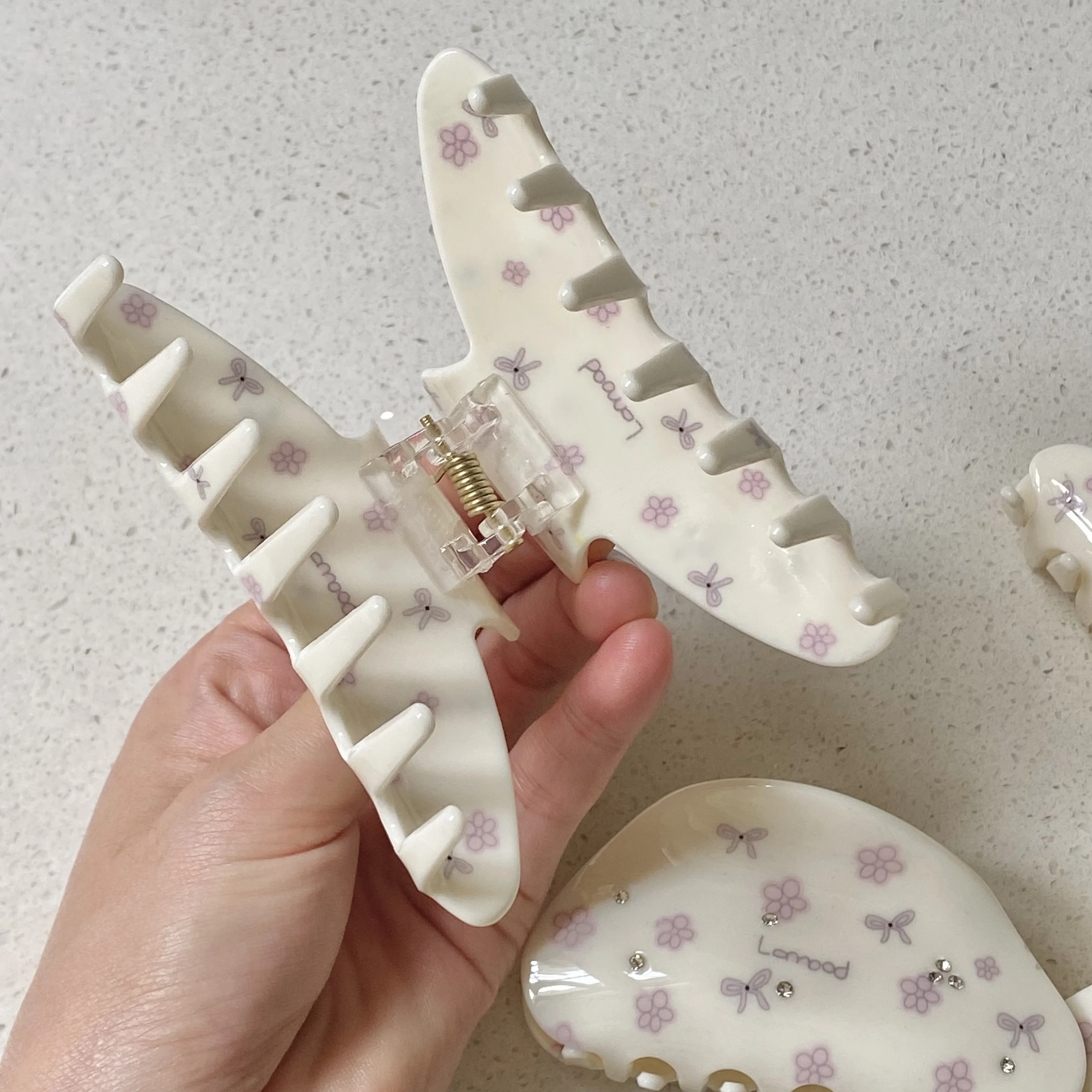 1pc  Floral Pattern Hair Claw Clips Set, Cute Hair Accessories For Women, Stylish Hair Grips For Daily And Party Wear