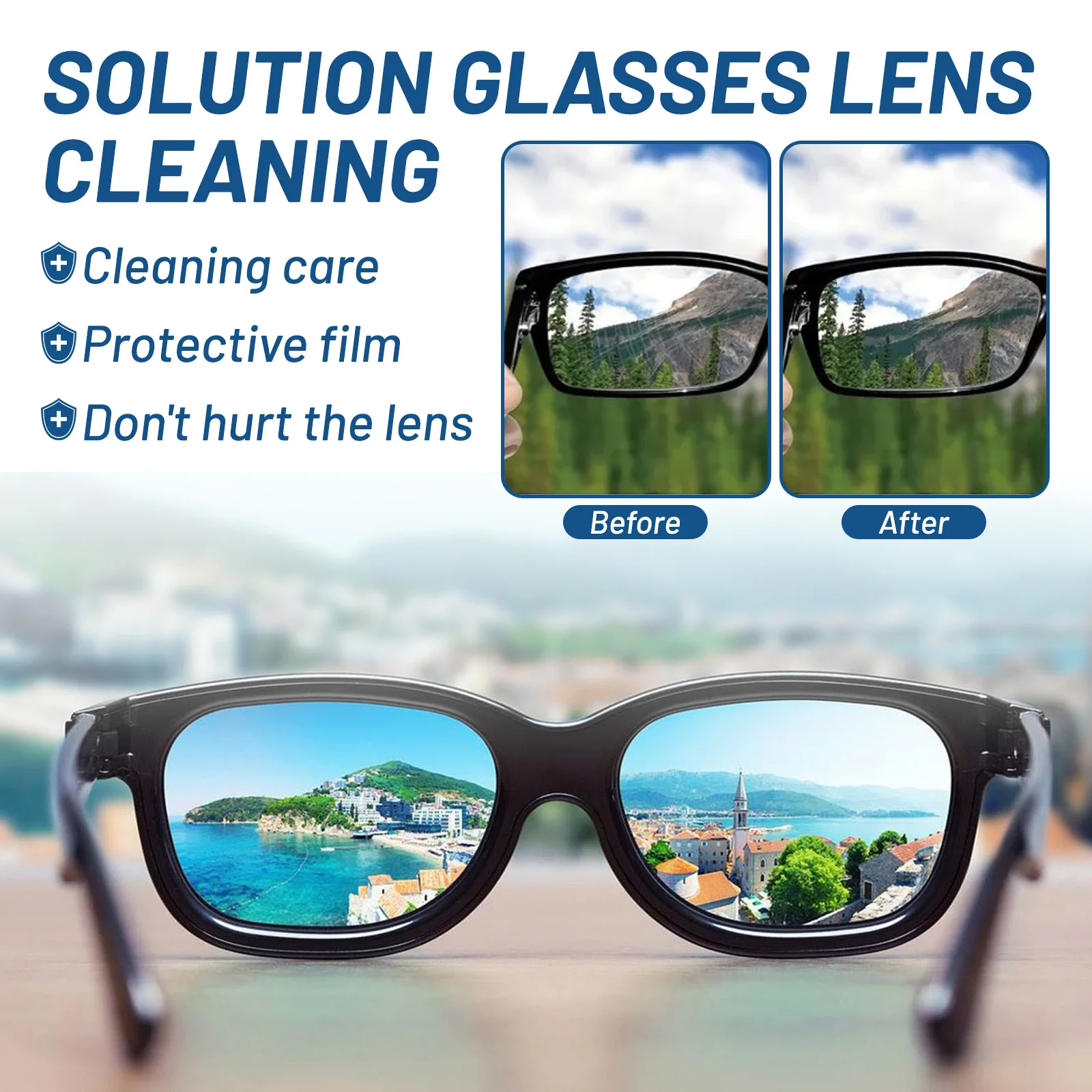 Multi-Surface Lens Cleaner & Protector 100ml Anti-Scratch Formula Removes Smudges & Shields Glasses Cameras Optics