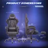 Gaming Chair, Computer Chair with Footrest and Massage Lumbar Support, Ergonomic High Back Video Game Chair with Swivel Seat an 3