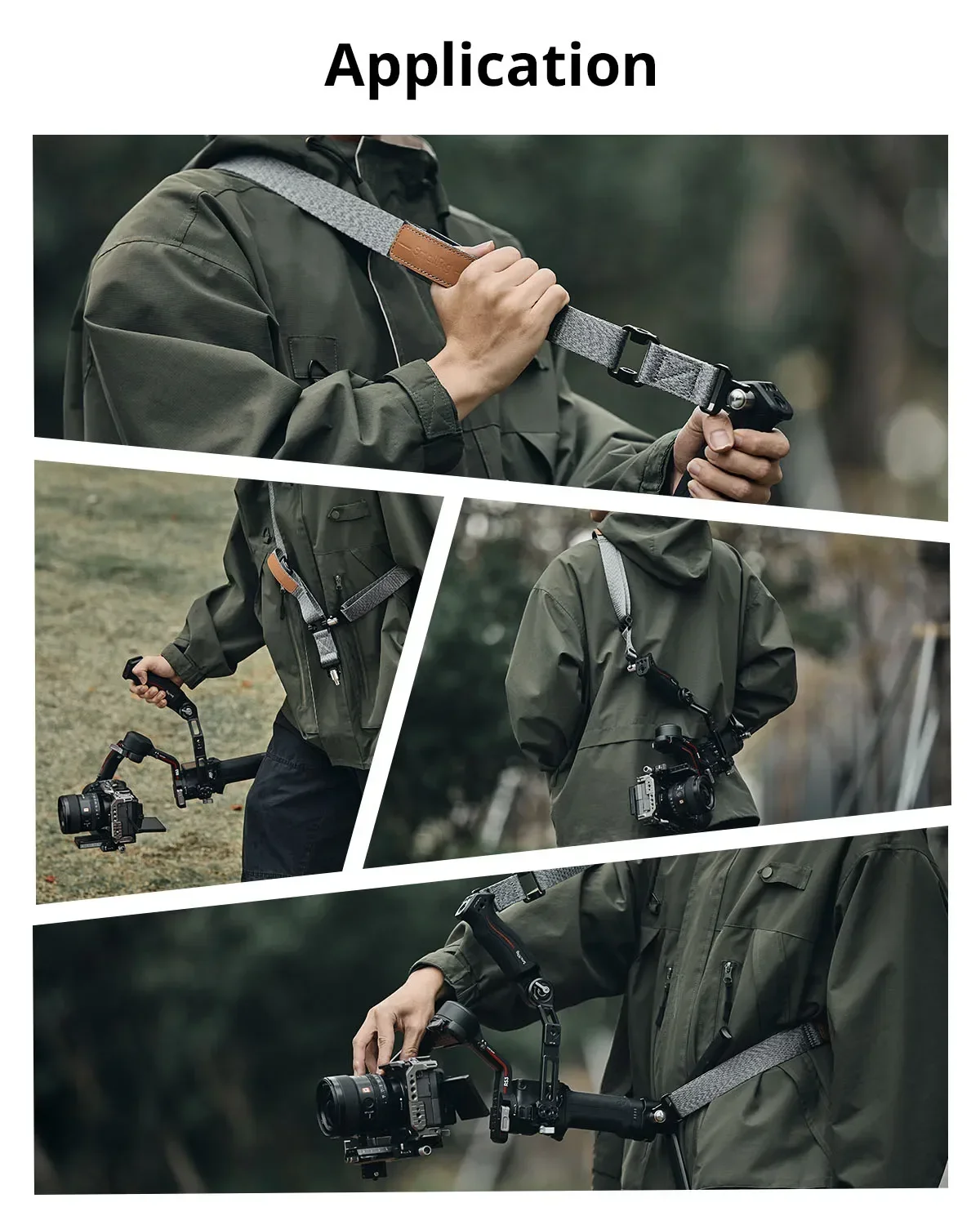 SmallRig RS3 RS2 무게 감소 숄더 스트랩 DJI RS4/RS3 Pro/RS4Pro 4118용 DJI 짐벌 벨트용 슬링 핸들과 호환 가능
