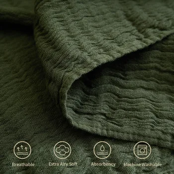 100 Cotton Muslin Throw Blanket for Bed Couch Small Decorative Soft PreWashed Breathable and Lightweight Gauze Blanket with Tas 6