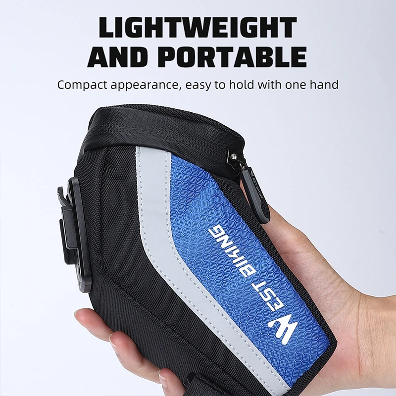 WEST BIKING Portable Bicycle Tail Bag Durable Waterproof Multifunctional Bike Saddle Bag Tool Storage Bag Bike Accessories
