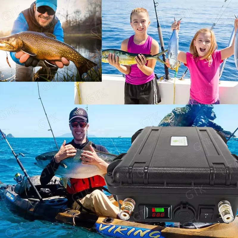 GTK 24V 50AH 60AH 80AH 100AH 150AH Lifepo4 Lithium Battery With BMS For Trolling Fishing Inflatable Boat,Golf Carts,Camping equi 5
