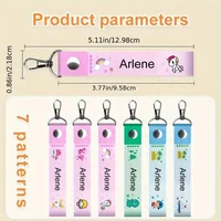 1pc personalized custom The Name Keychain For Plush Toys Key Cups Cartoon Pattern  llavero kawaii  брелок аниме 1